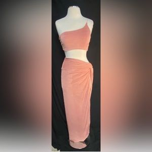 Women’s Pink Tank Top and Skirt Set Medium